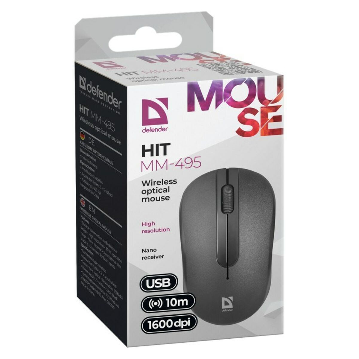 Mouse Ottico Mouse Ottico Defender HIT MM-495 Nero 6 S9123115_4