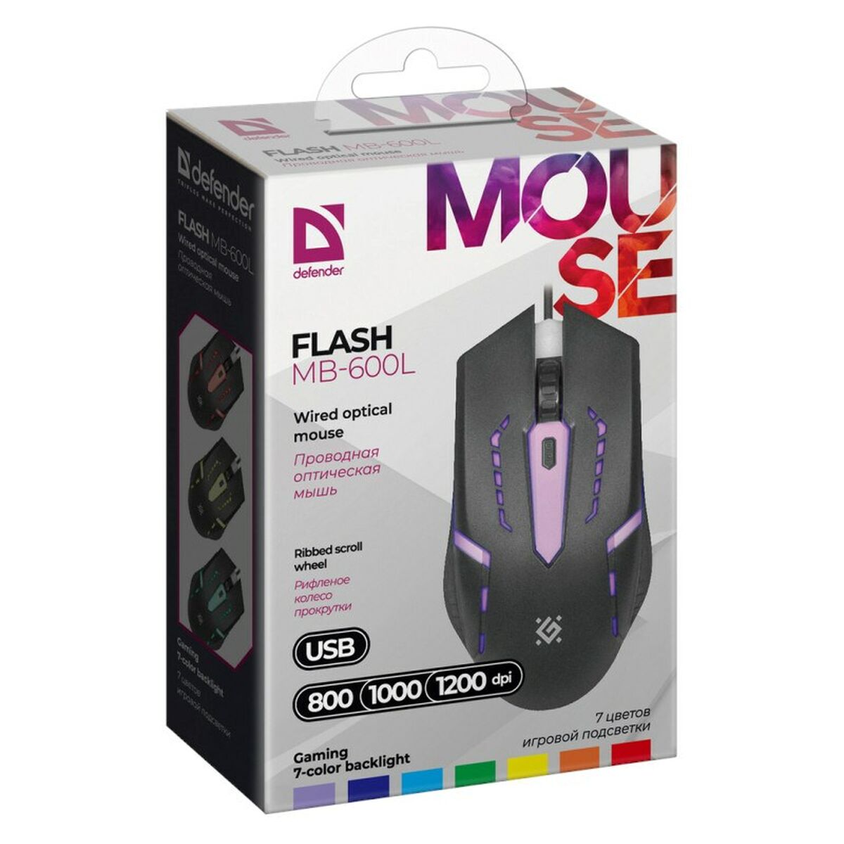 Mouse Ottico Mouse Ottico Defender FLASH MB-600L Nero 9 S9123124_7