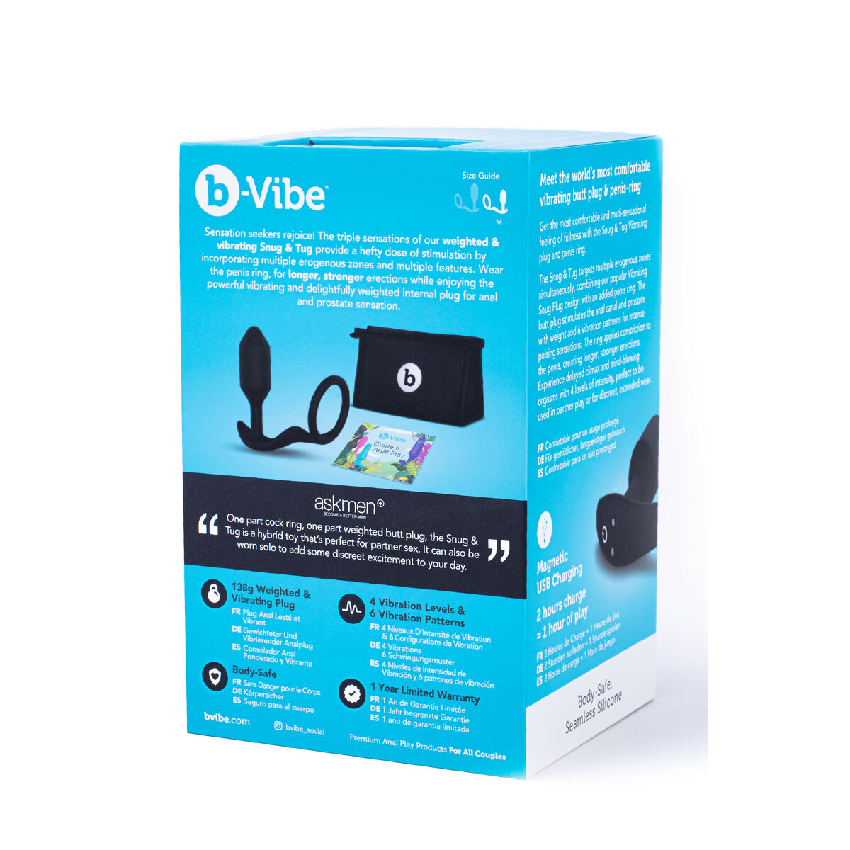 Plug Anale B-Vibe Vibrating Snug & Tug M 10 S9402945_8