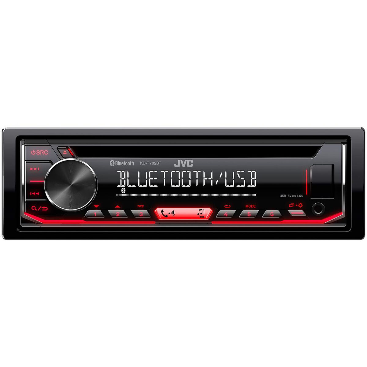 Radio CD per Auto Kenwood KD-T702BT Nero Rosso 2 S9118415_0