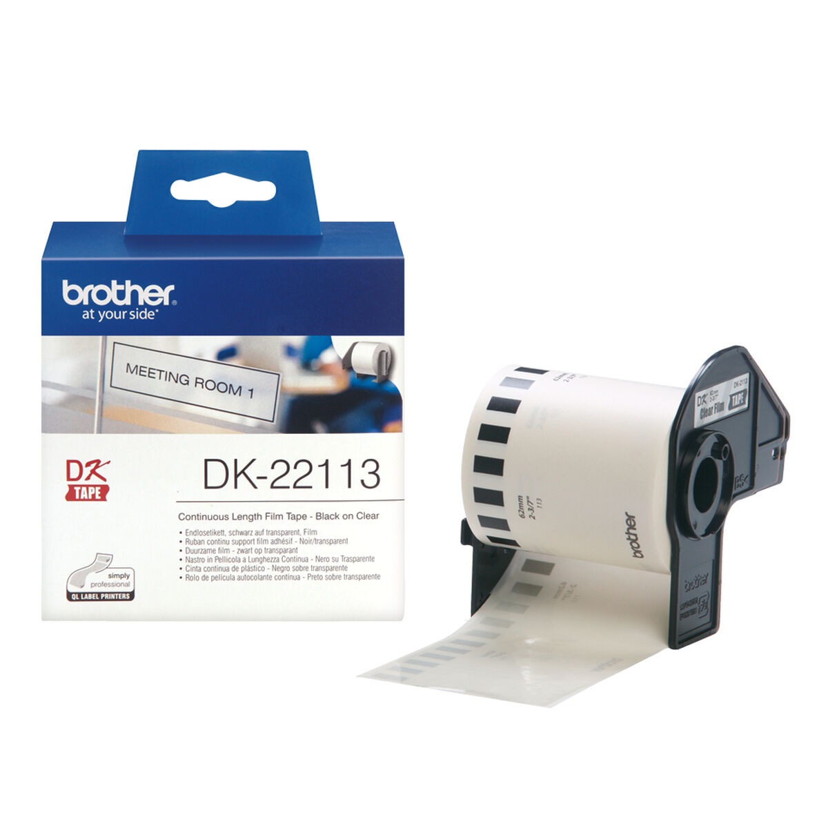 Nastro a lunghezza continua di carta termica Brother DK22113 Trasparente 2 M0502913_0
