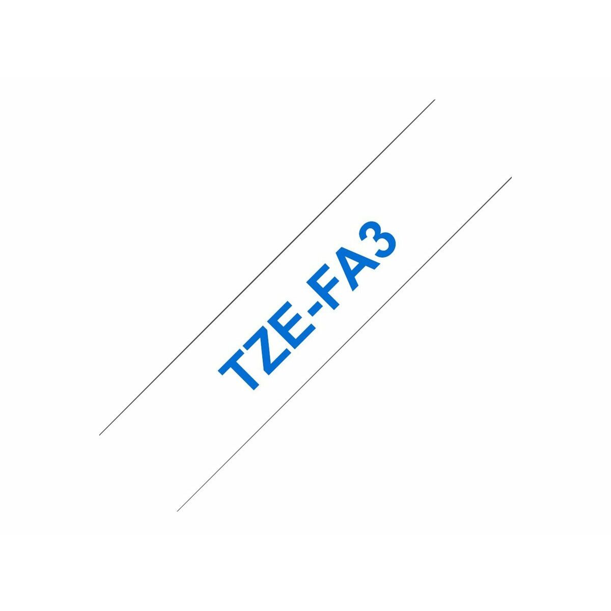 Nastro Laminato per Etichettatrici Brother TZe-FA3 Azzurro/Bianco 12 mm 12 mm x 3 m 3 M0502788_1