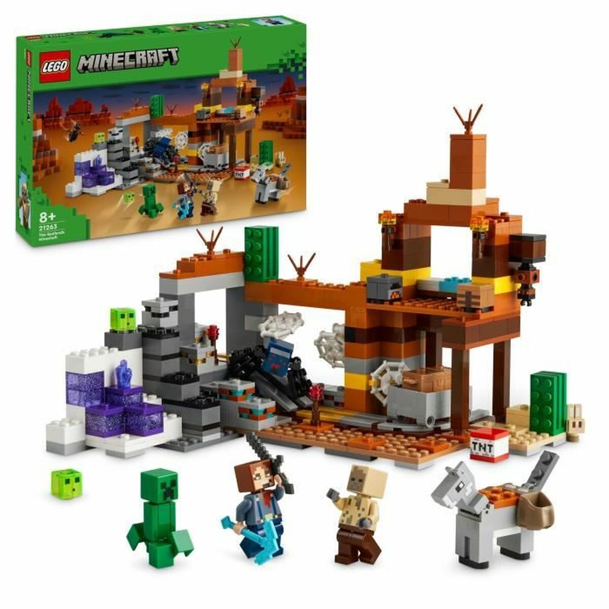 Set di Costruzioni Lego Minecraft 21263 Badlands Mine Multicolore 538 Pezzi 2 S71002516_0