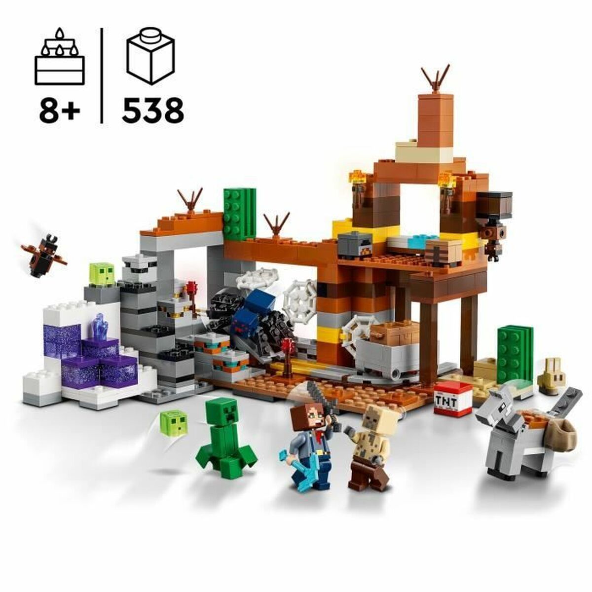 Set di Costruzioni Lego Minecraft 21263 Badlands Mine Multicolore 538 Pezzi 3 S71002516_1