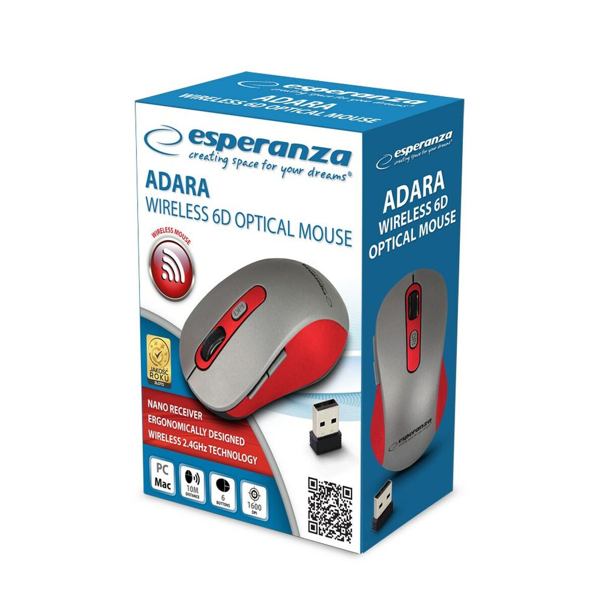 Mouse Esperanza EM131R Grigio 5 S9142890_3