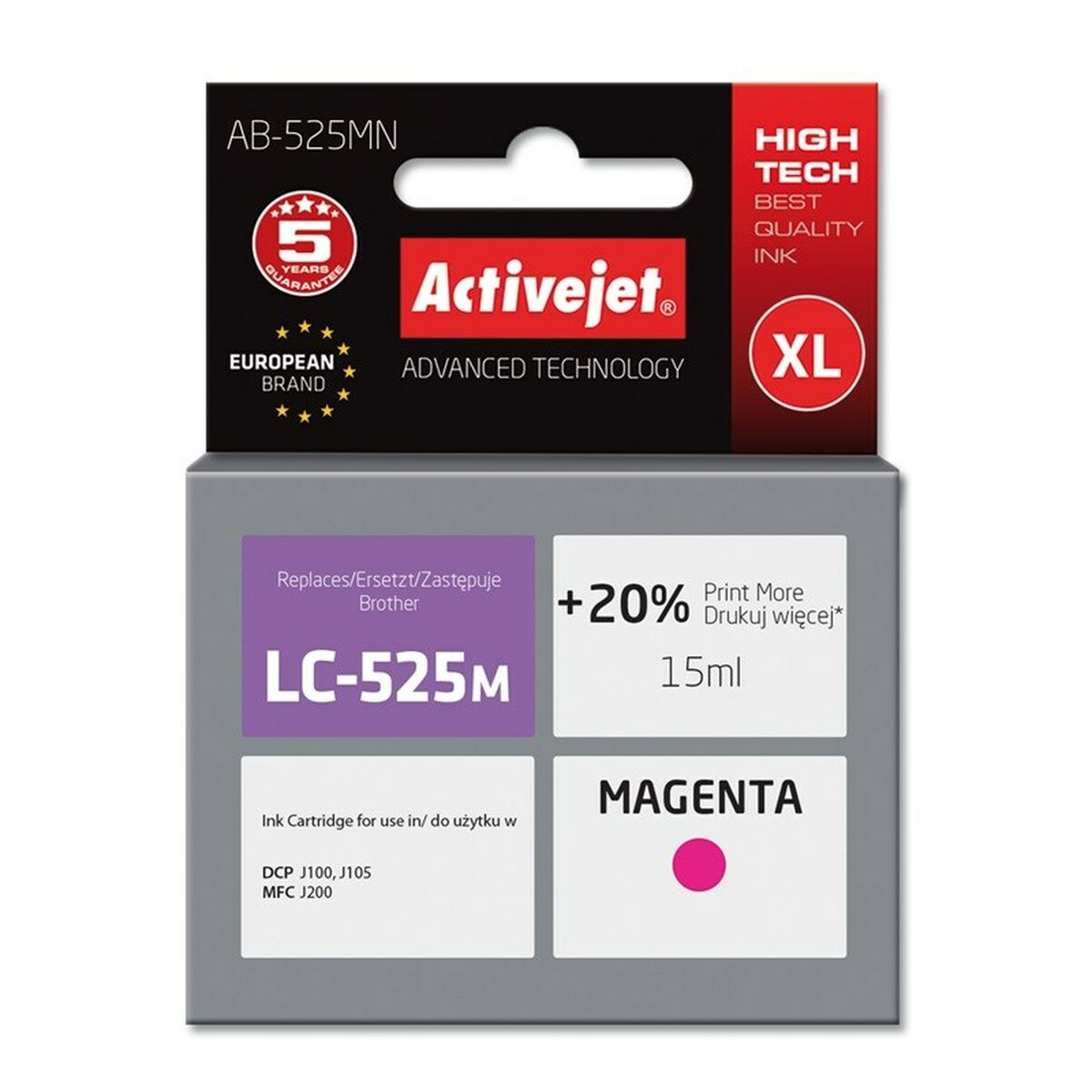 Cartuccia ad Inchiostro Originale Activejet AB-525MN Magenta 2 S9112397_0