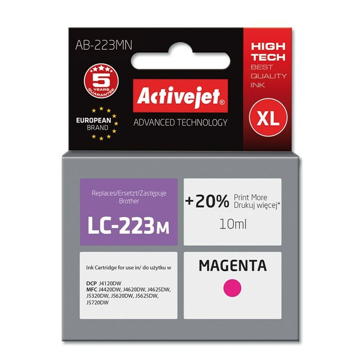 Cartuccia ad Inchiostro Originale Activejet AB-223MN Magenta 2 S9112403_0