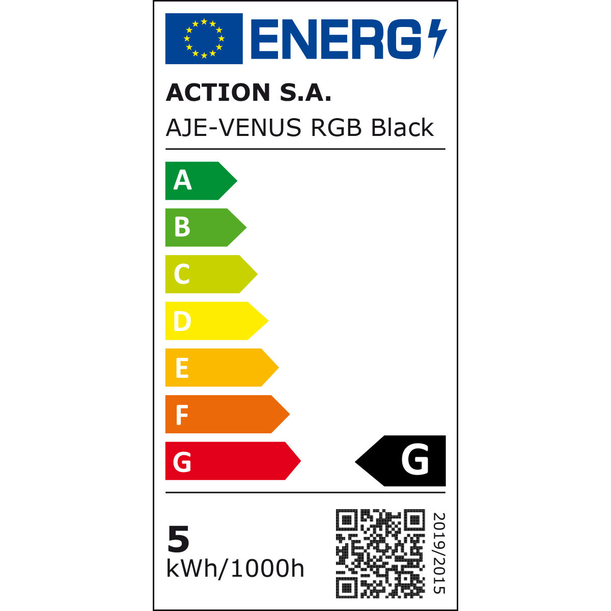 Lampada da tavolo Activejet AJE-VENUS RGB Nero Plastica 5 W 230 V 16 x 5 x 16 cm 8 S9121649_6