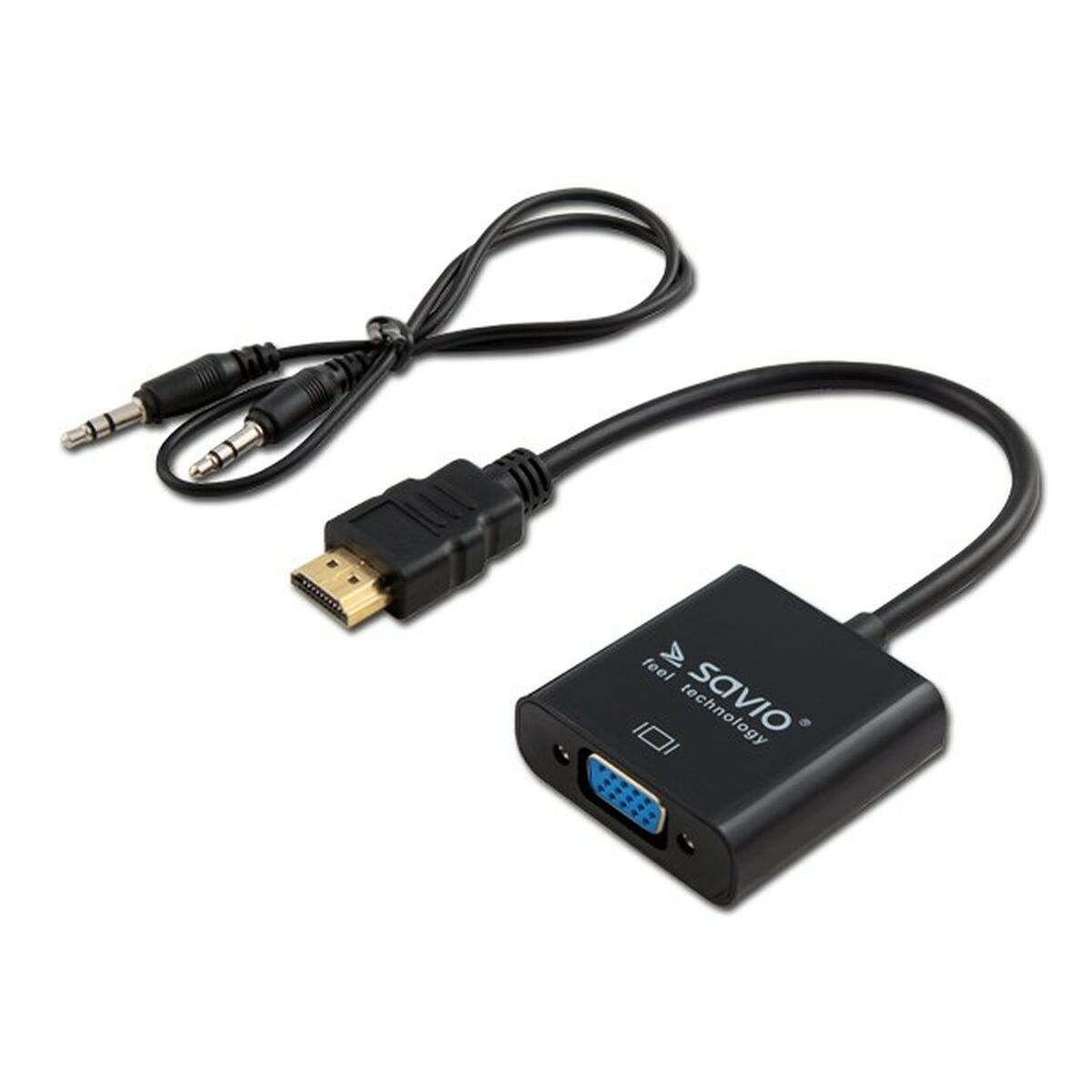 Adattatore HDMI con VGA con Audio Savio CL-23/B Nero 50 cm 2 S9115456_0