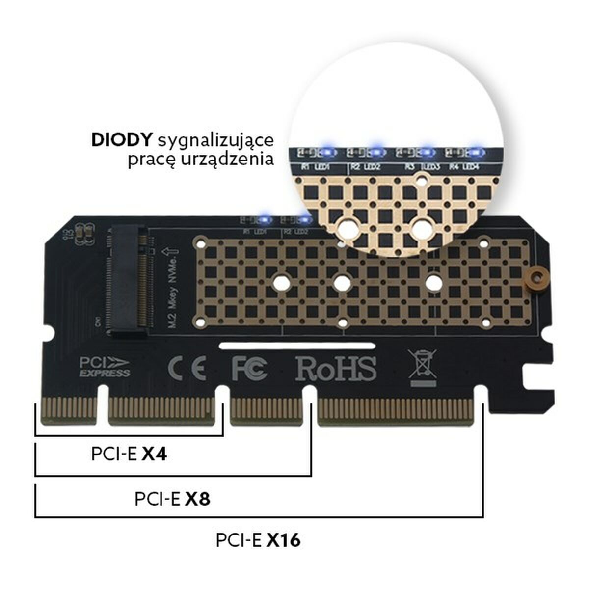 Scheda PCI SSD M.2 Savio Adapter AK-41 3 S9117601_1