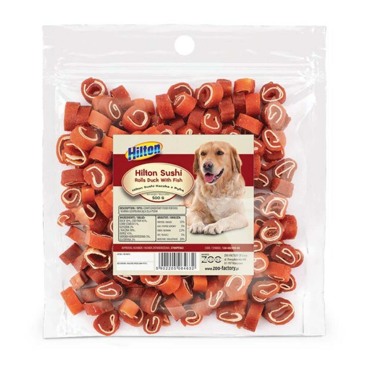 Snack per Cani Hilton Sushi Rolls Anatra Baccalà 500 g 2 S9108964_0