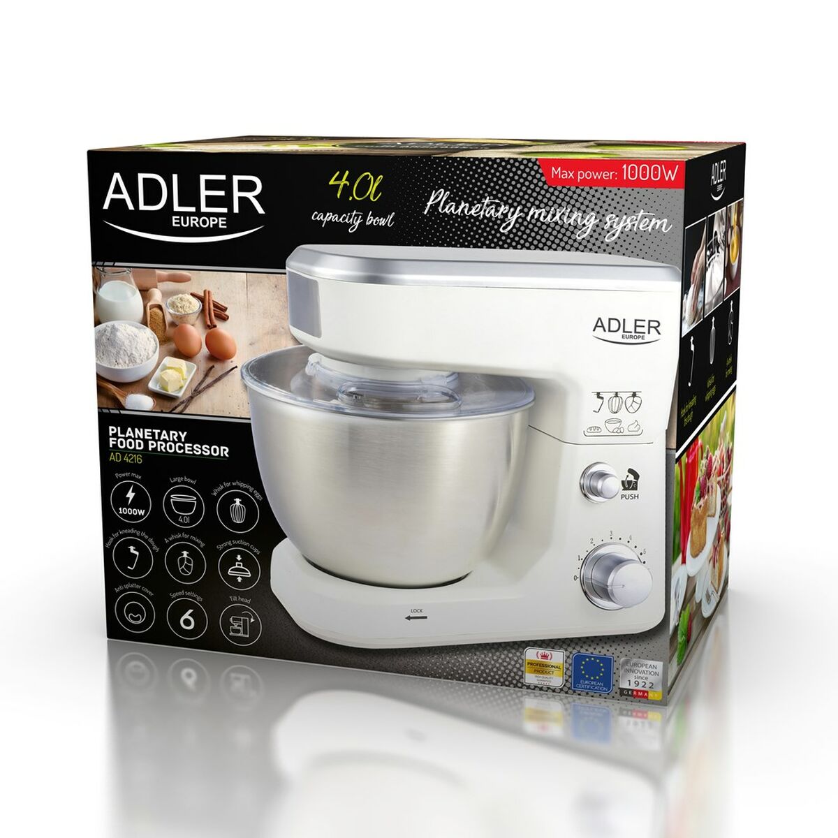 Robot da Cucina Adler AD 4216 Bianco Nero 500 W 4 L 8 S9100519_6