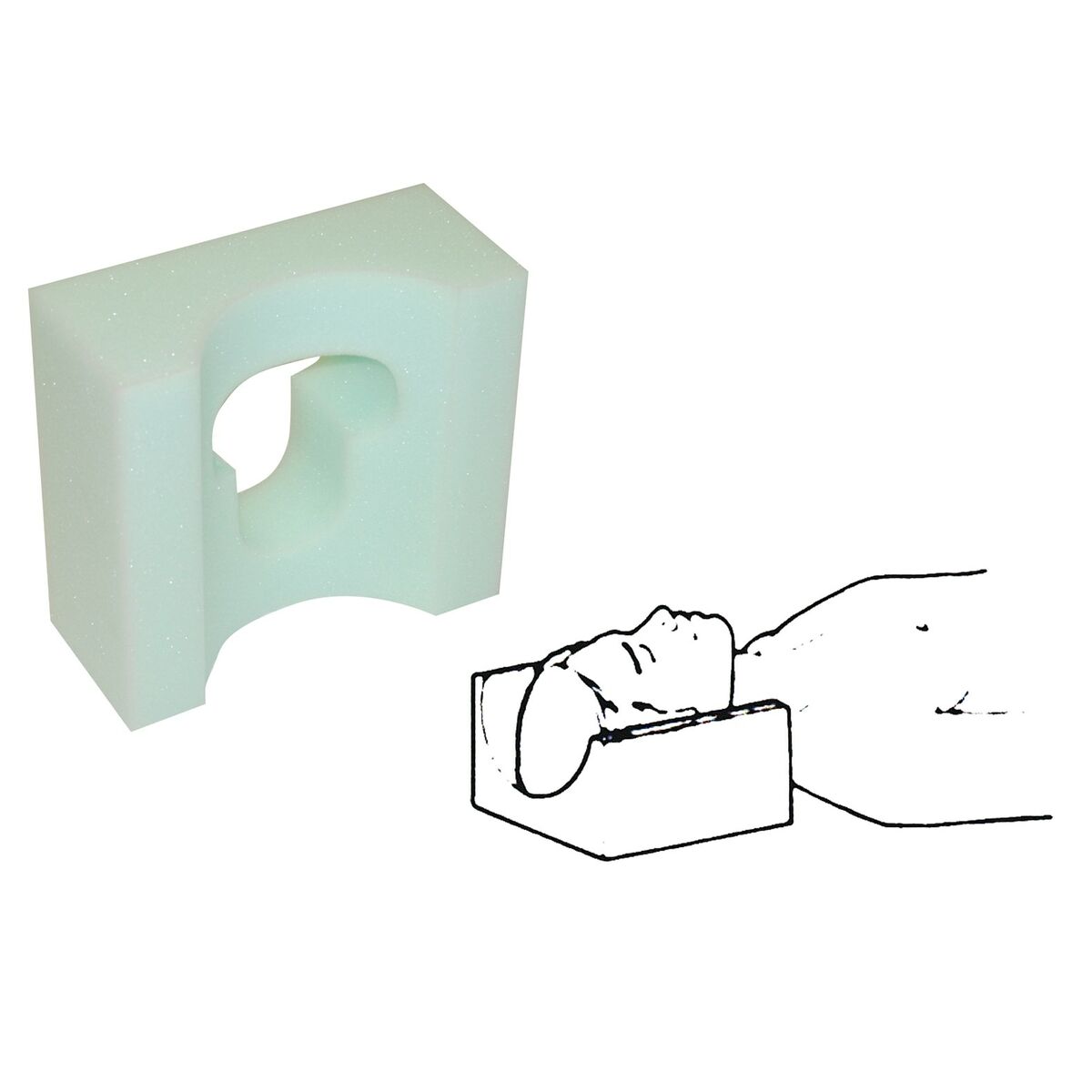 Cuscino Ergonomico per Ginocchia e Gambe Reha Fund AD-5/L 21 x 10 x 23 cm 3 S91106708_1