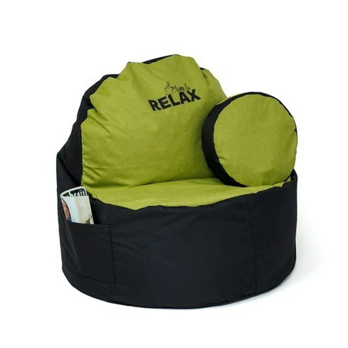 Puff GO GIFT Nero Oliva Oxford tejido antidesgarros 120 x 80 x 80 cm 2 S9143264_0