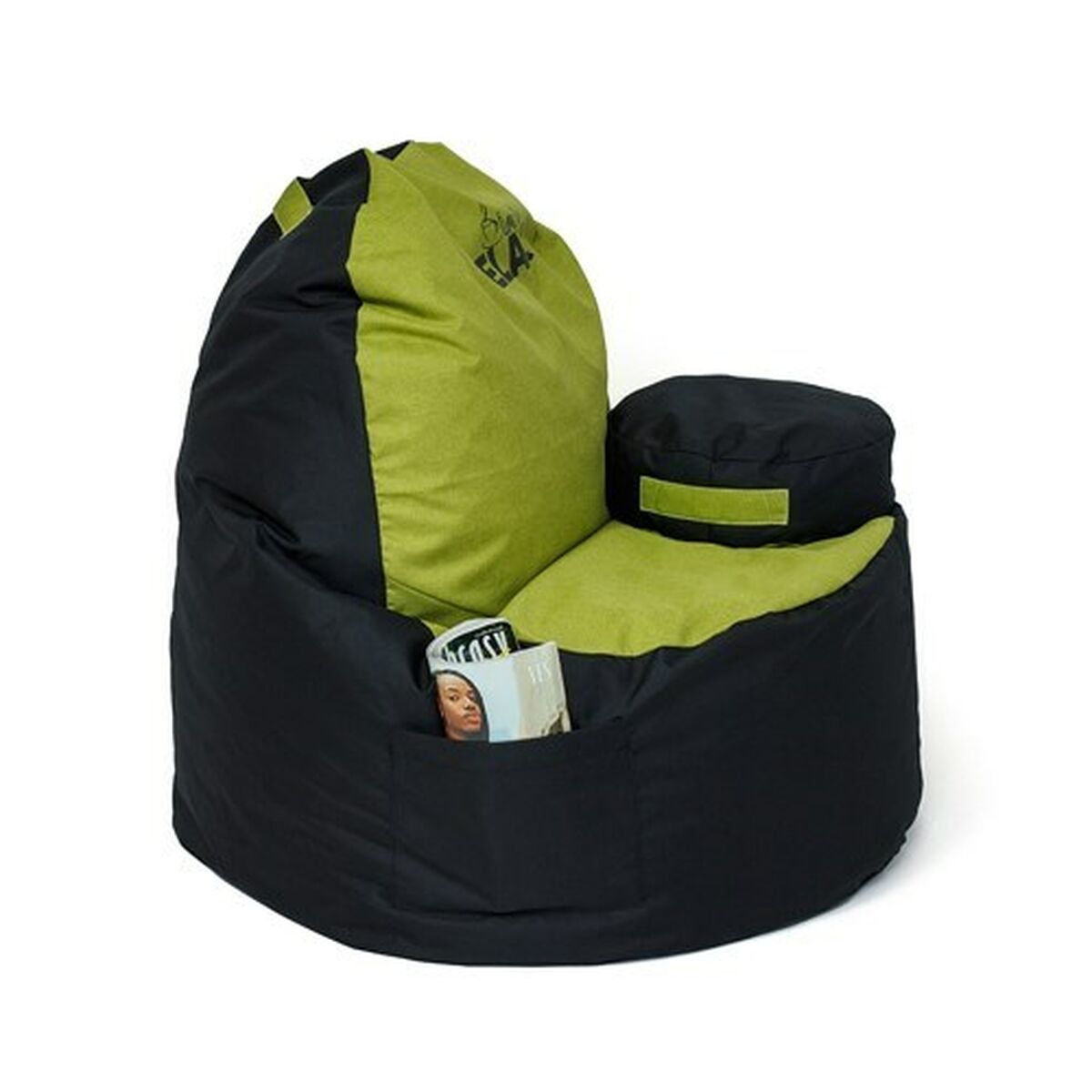 Puff GO GIFT Nero Oliva Oxford tejido antidesgarros 120 x 80 x 80 cm 3 S9143264_1