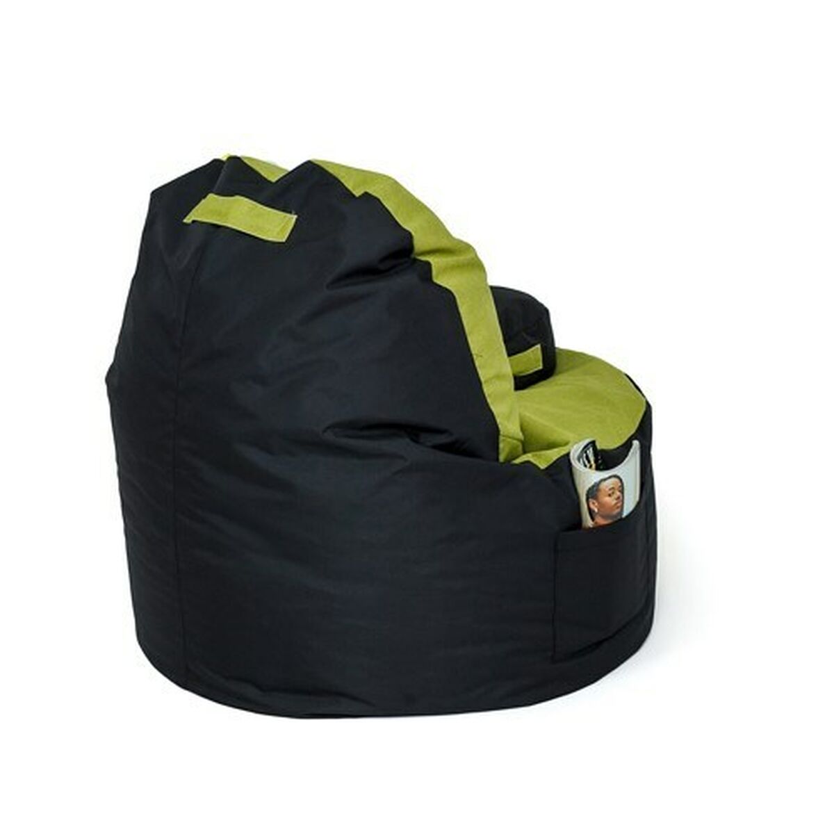 Puff GO GIFT Nero Oliva Oxford tejido antidesgarros 120 x 80 x 80 cm 4 S9143264_2