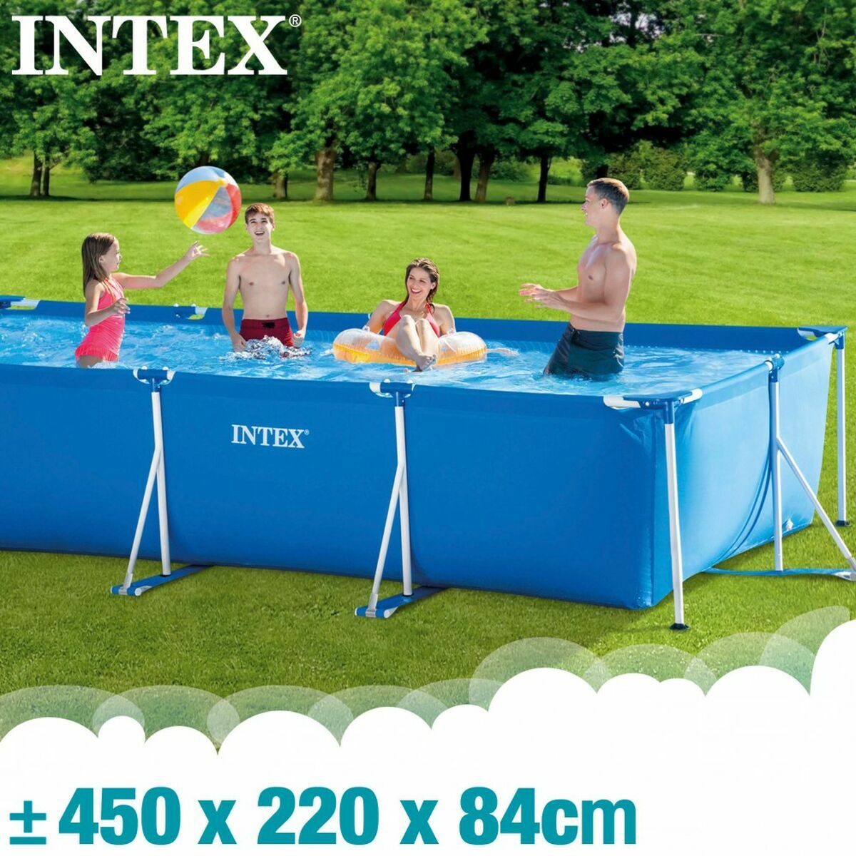 Piscina Smontabile Intex Frame 450 X 220 X 84 CM 7127 L Rettangolare 3 S2433399_1