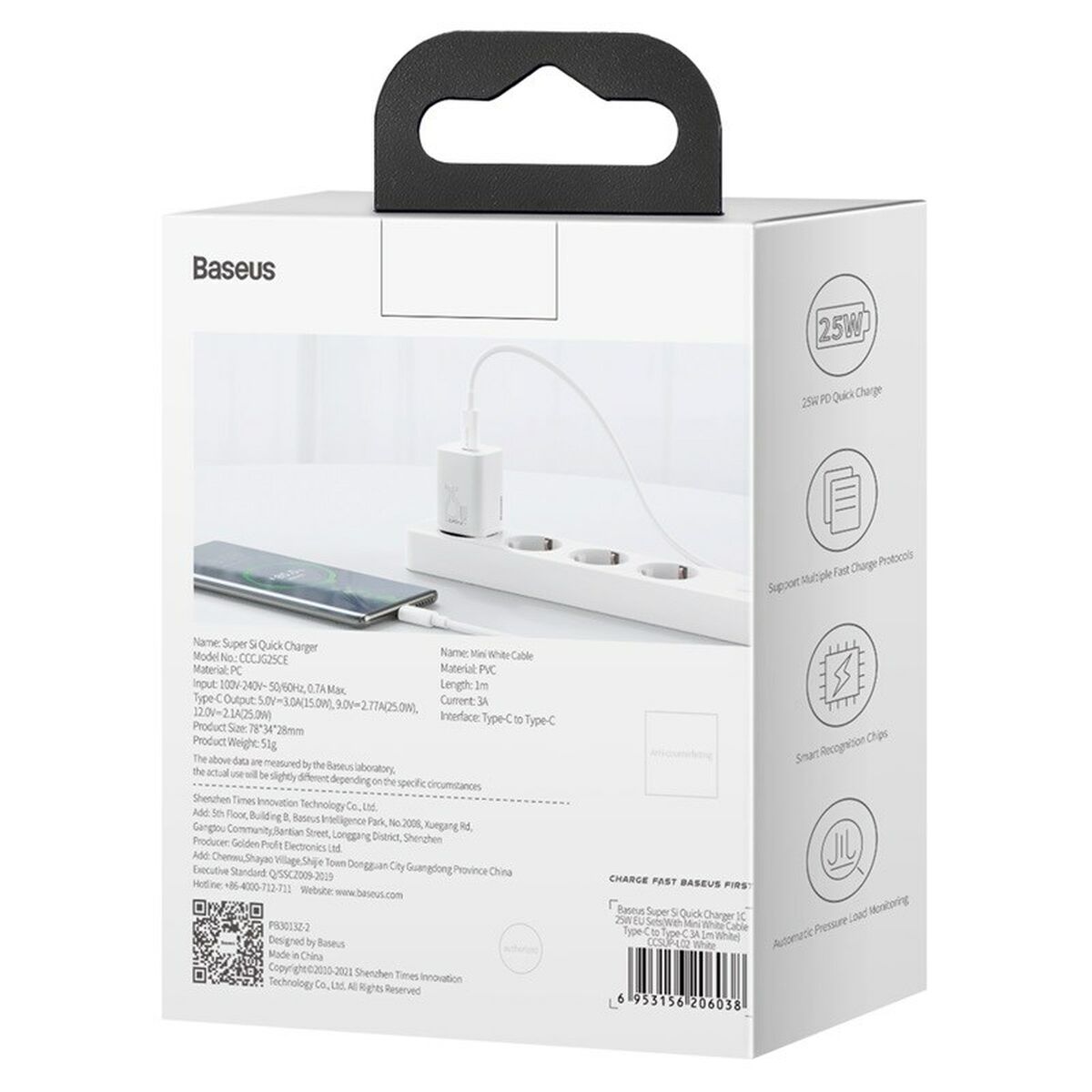Caricabatterie da Parete Baseus Super Si Bianco 25 W 13 S9117969_11