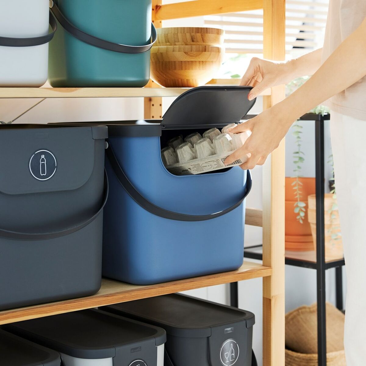 Recipiente-contenitore Rotho Albula Azzurro 40 L Rettangolare 3 S91105016_1