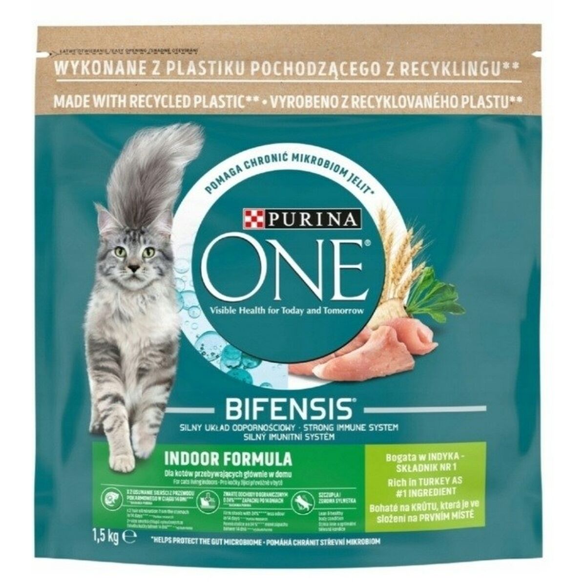 Cibo per gatti Purina One Bifensis Indoor Formula Tacchino 1,5 Kg 2 S9141497_0
