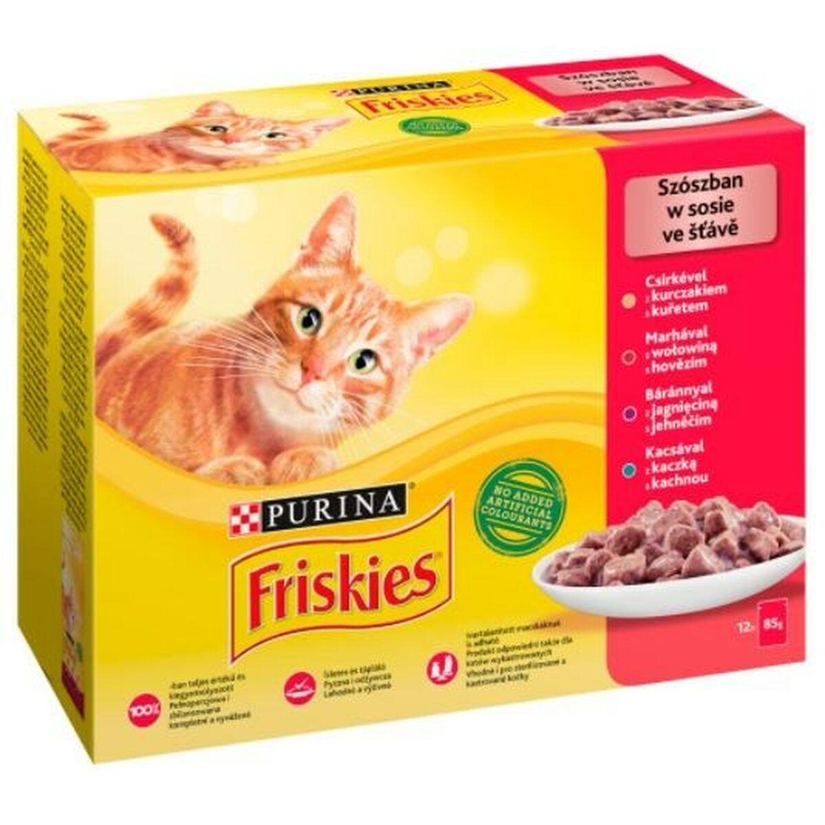 Cibo per gatti Purina Friskies Mix Pollo Carne di vitello Agnello Anatra 12 x 85 g 3 S9110961_1