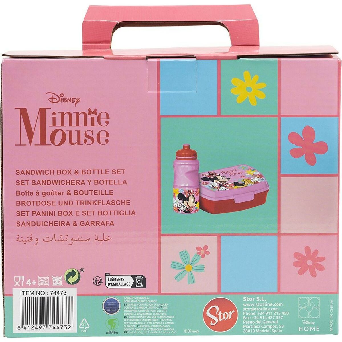 Contenitore per il pranzo con Bottiglia Minnie Mouse CZ11278 380 ml 17 cm Plastica 5 S37115908_3
