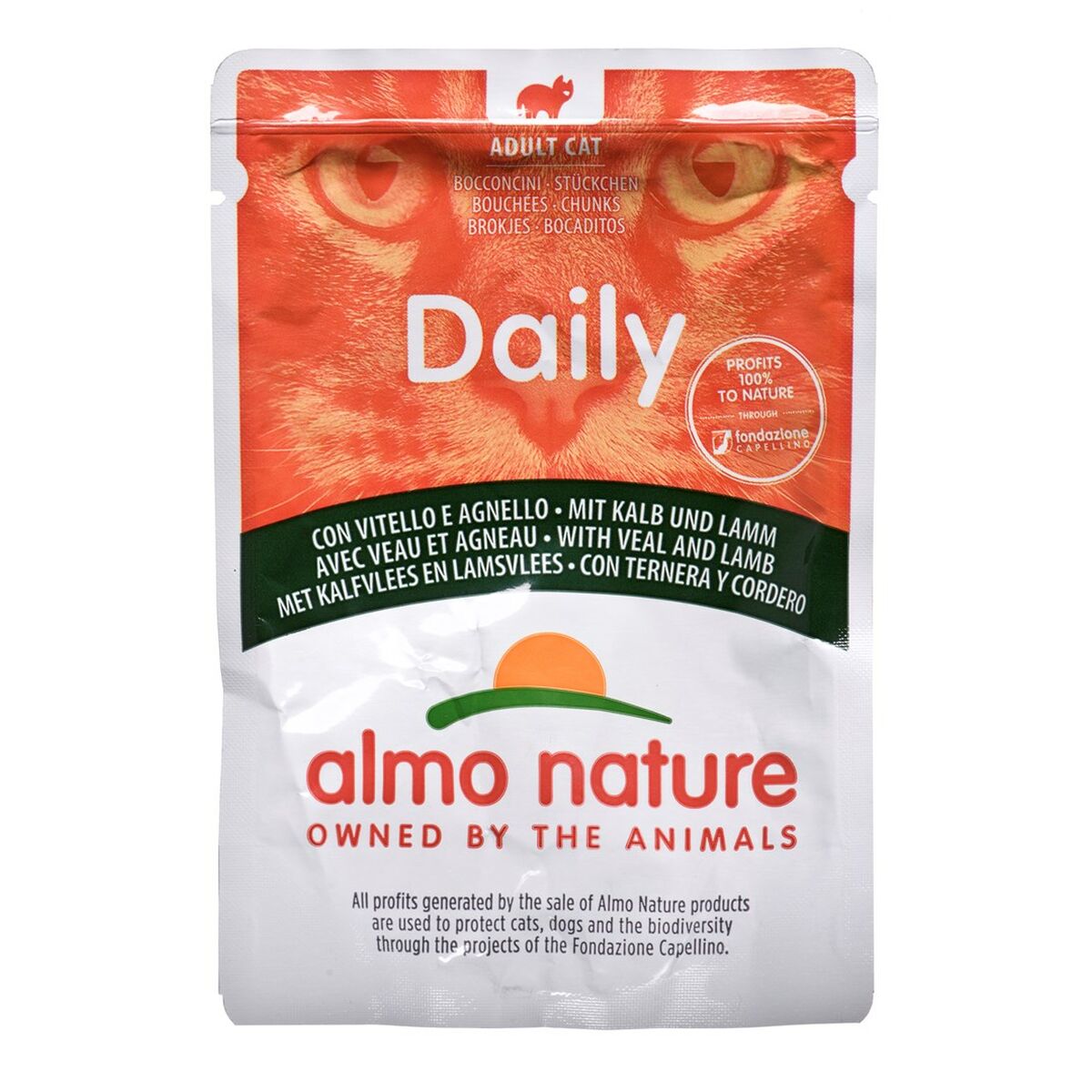 Cibo per gatti Almo Nature Nature Daily Carne di vitello Agnello 70 L 70 g 2 S9109779_0