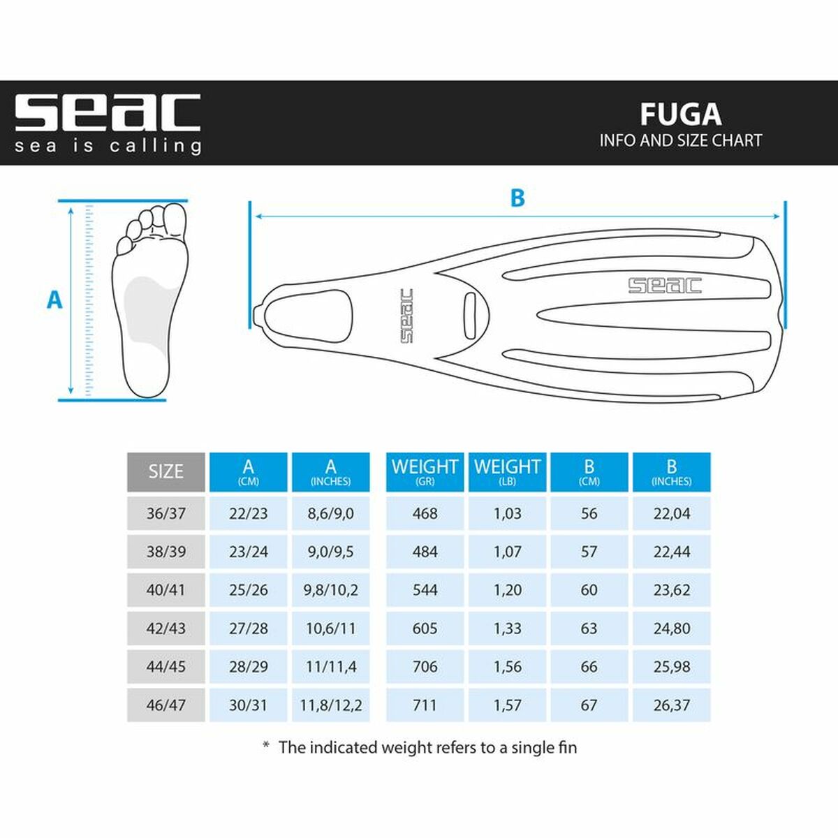 Pinne da Snorkeling Seac Fuga Nero 8 S64143917_6