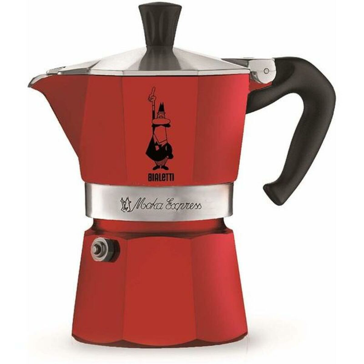 Caffettiera Italiana Bialetti Moka Rosso Alluminio 3 Tazze 2 S9139570_0