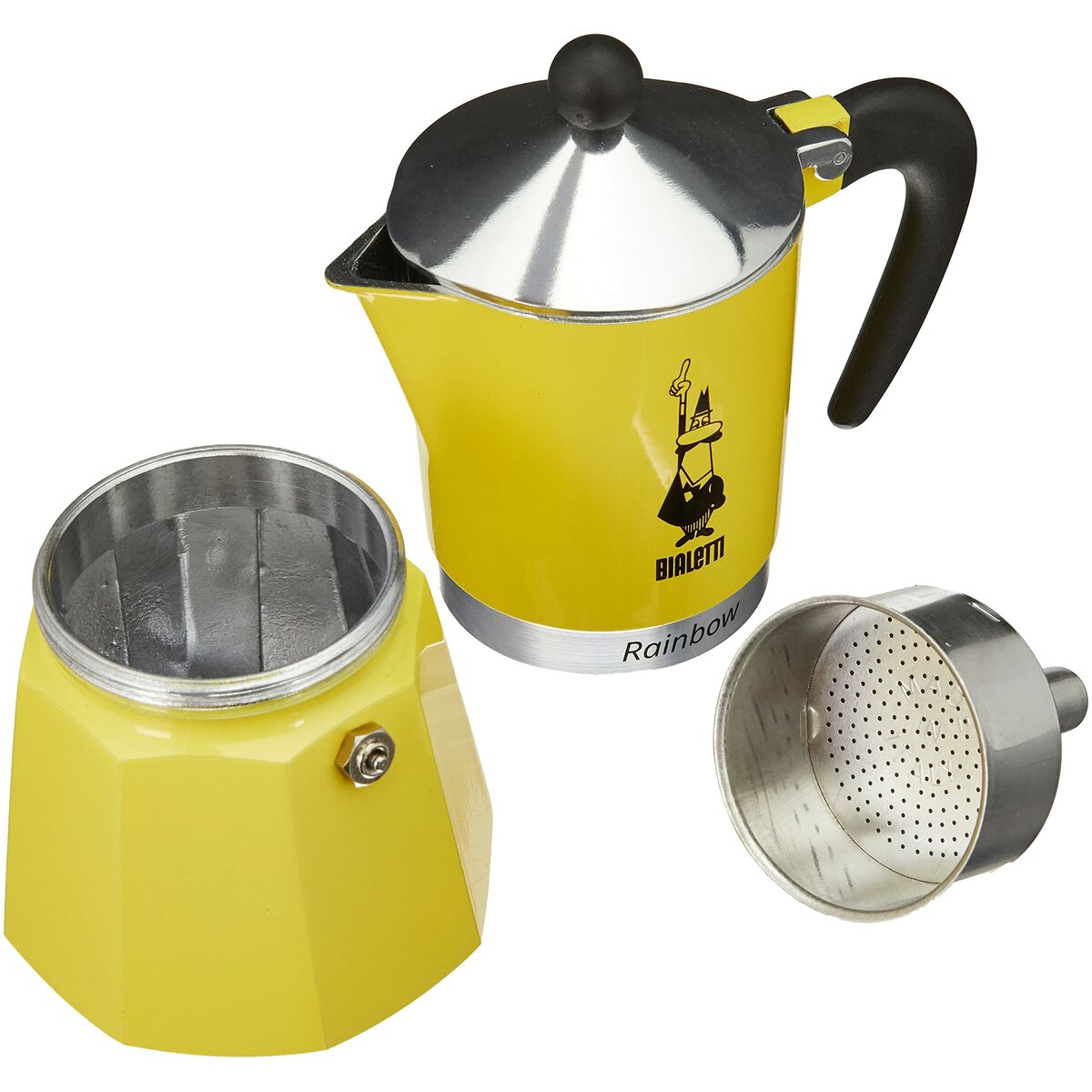 Caffettiera Italiana Bialetti Rainbow Giallo Alluminio 300 ml 4 S9140622_2
