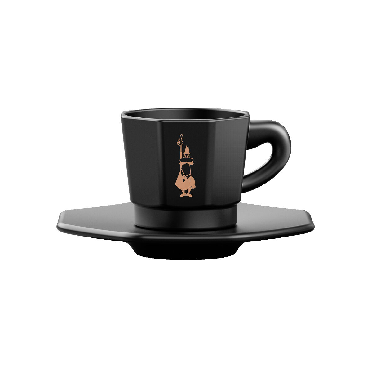 Set di Tazze da Caffè Bialetti 700000671 Nero Porcellana 75 ml 2 S9140845_0