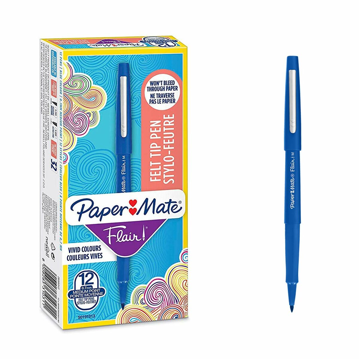 Pennarelli Paper Mate Flair! M Azzurro (12 Unità) 4 S8427915_2