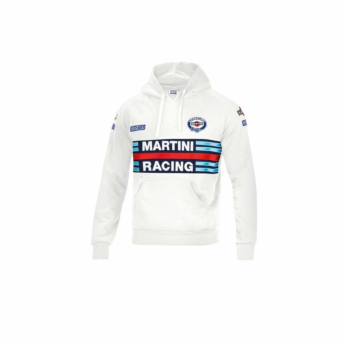 Felpa con Cappuccio Uomo Sparco Martini Racing Bianco 2 S3721338_0