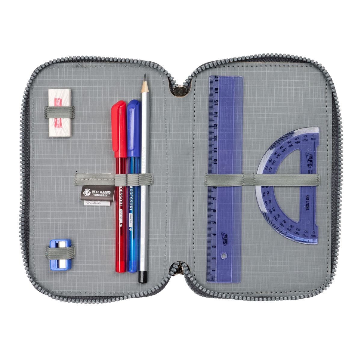 Necessaire Real Madrid C.F. Grigio 12,5 x 19,5 x 5,5 cm 37 Pezzi 6 S4312434_4