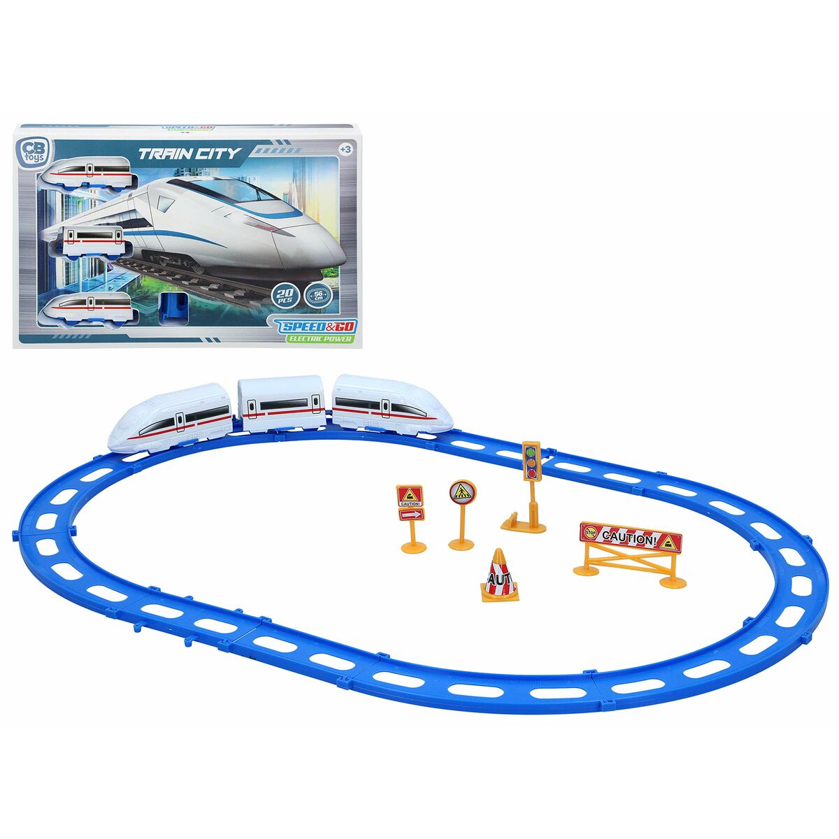 Tren con il circuito Speed & Go 20 Pezzi 56 cm 2 S2425764_0