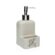 Dispenser di Sapone Versa Ceramica ABS Dolomite Fiori 9 x 18,5 x 8 cm 1 S3413225_0