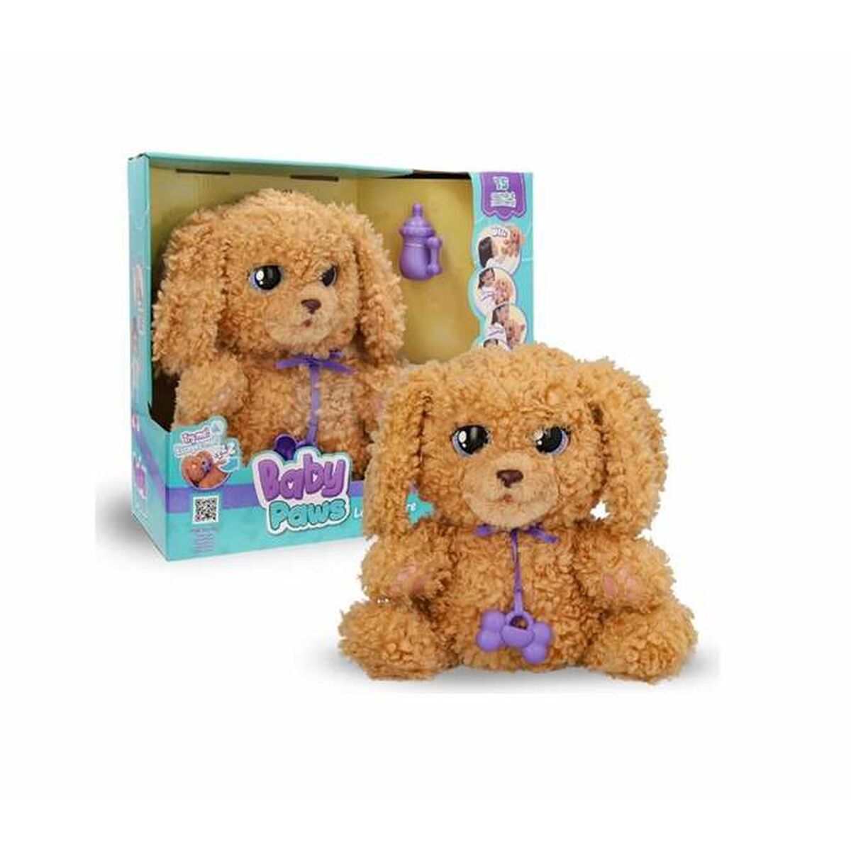 Peluche con Suono IMC Toys Baby Paw 20 x 29 x 13 cm Multicolore 2 S2441695_0