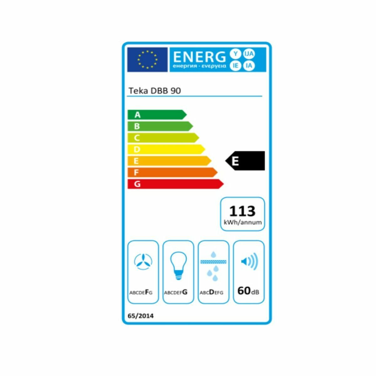 Cappa Classica Teka CAMPANA DBB 90 NEGRO 90 cm 63 dB Nero 4 S0409553_2