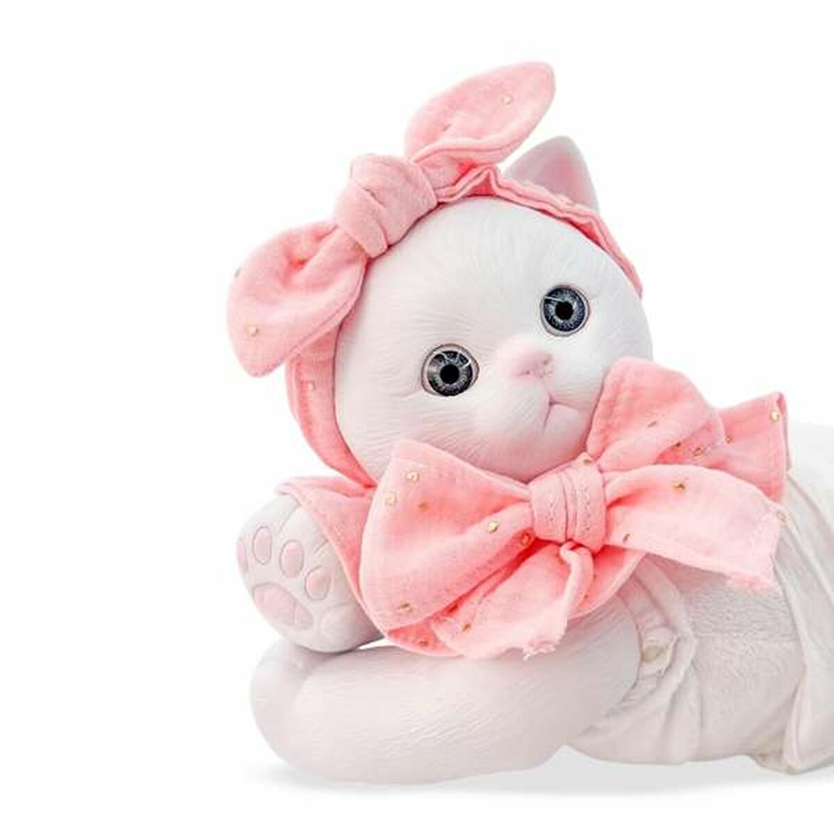 Peluche Berjuan Anireal Bianco Gatto 35 cm 4 S2439235_2