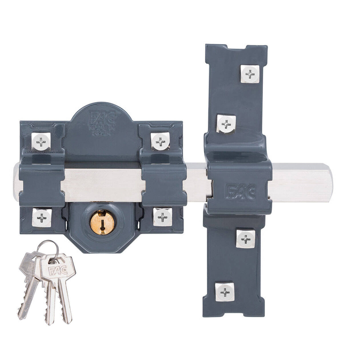 Chiavistello di sicurezza Fac 201-l/80 Acciaio Grigio scuro 50 mm 80 mm 2 S7919828_0