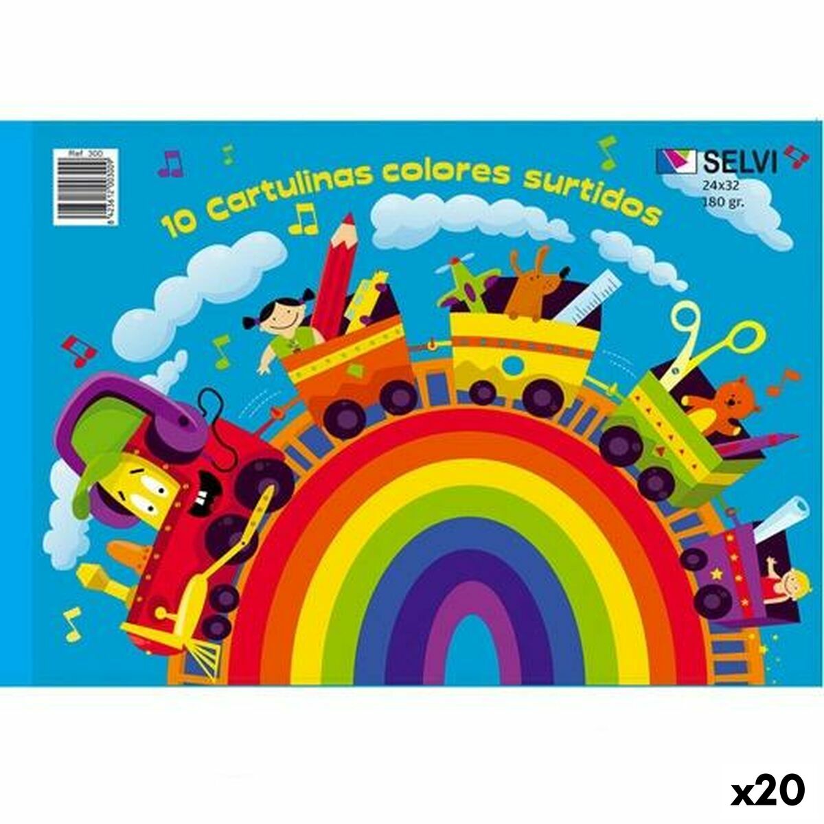 Cartoncini SELVI Multicolore 24 x 32 cm (20 Unità) 2 S8435722_0