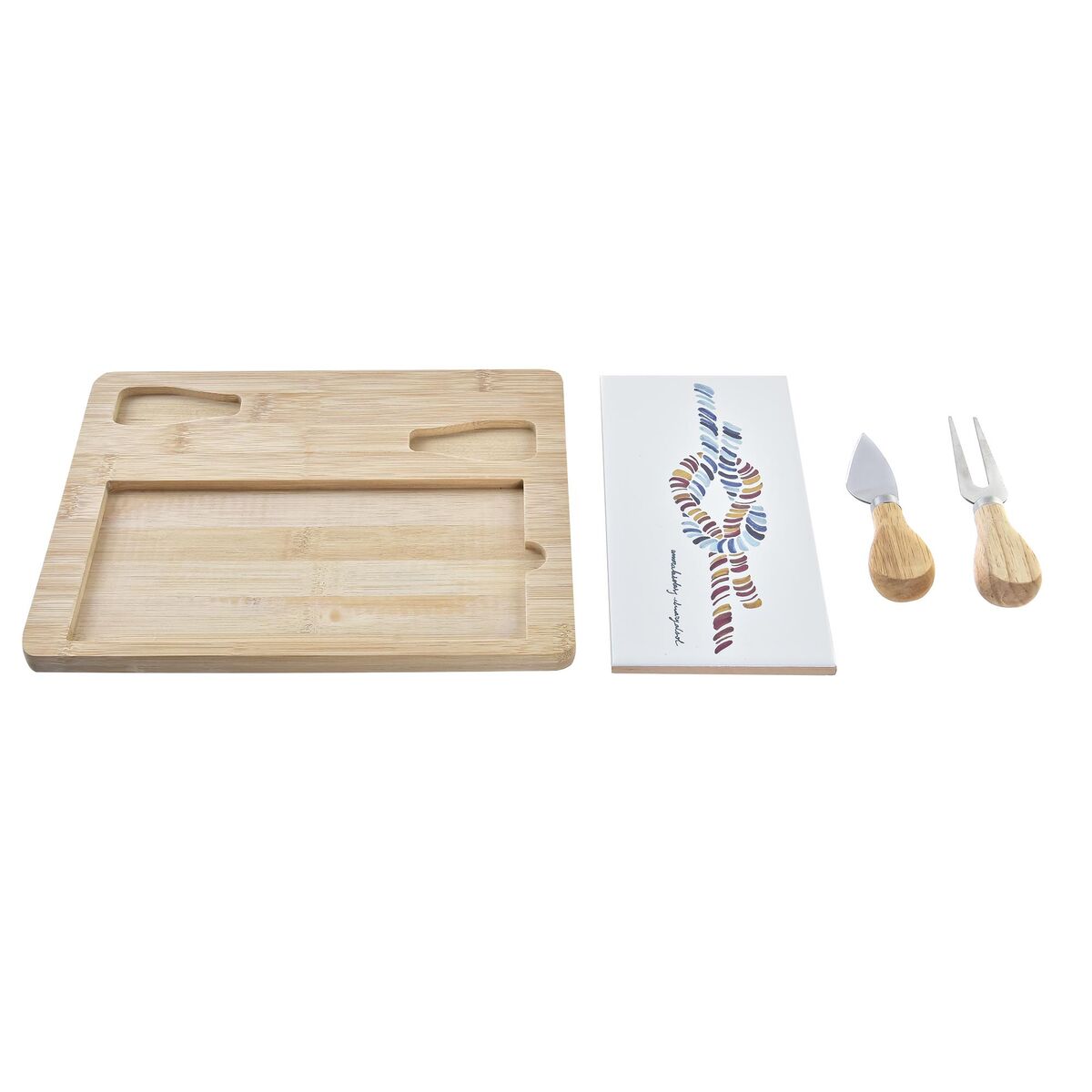 Tagliere per formaggi DKD Home Decor Bambù Gres 24,5 x 20 x 1,2 cm Marinaio 4 S3036986_2