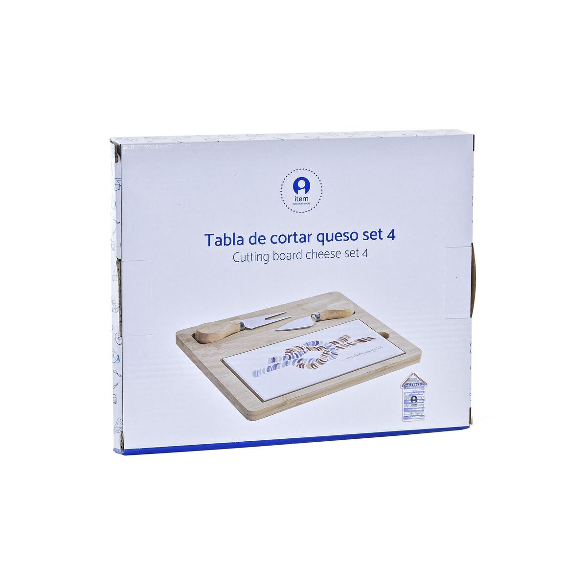 Tagliere per formaggi DKD Home Decor Bambù Gres 24,5 x 20 x 1,2 cm Marinaio 5 S3036986_3