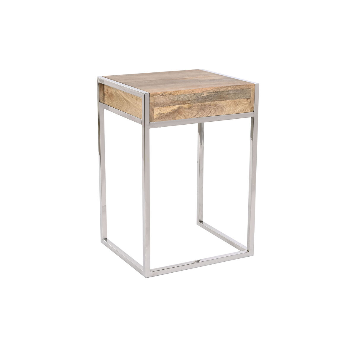 Set di 2 tavoli Home ESPRIT Marrone Argentato Naturale Acciaio Legno di mango 45,5 x 41 x 66,5 cm 6 S3054168_4