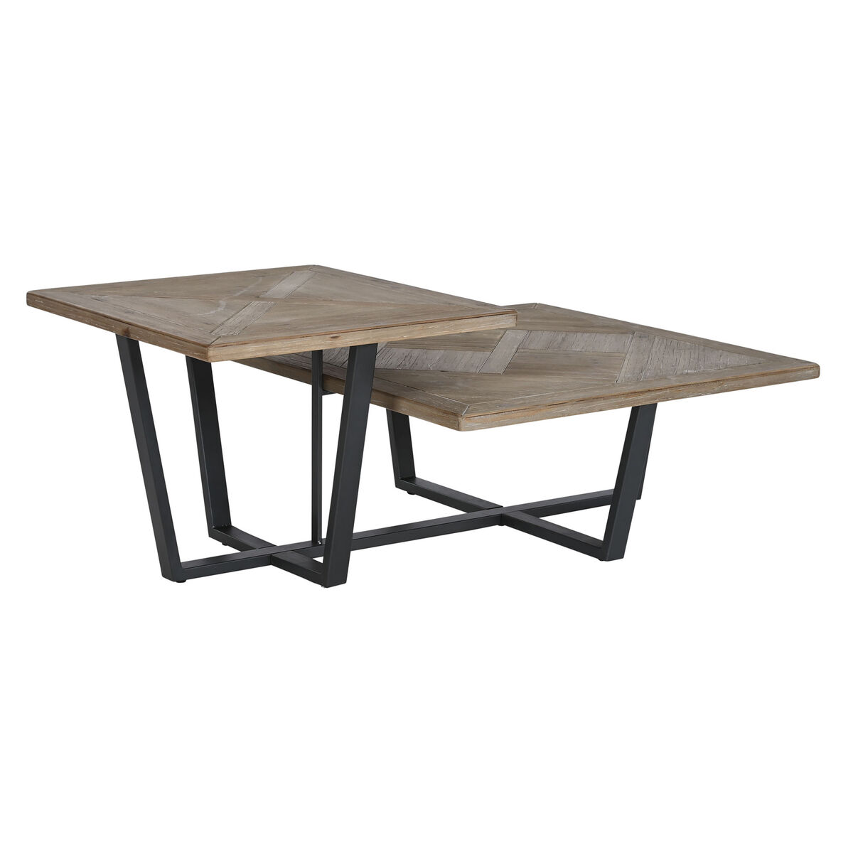 Tavolino da Caffè Home ESPRIT Nero Naturale Metallo Legno di abete 118 x 78 x 45 cm 2 S3056382_0