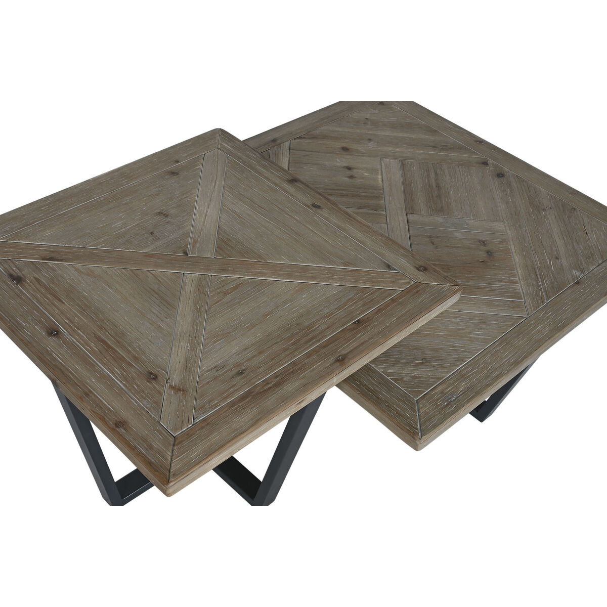 Tavolino da Caffè Home ESPRIT Nero Naturale Metallo Legno di abete 118 x 78 x 45 cm 3 S3056382_1