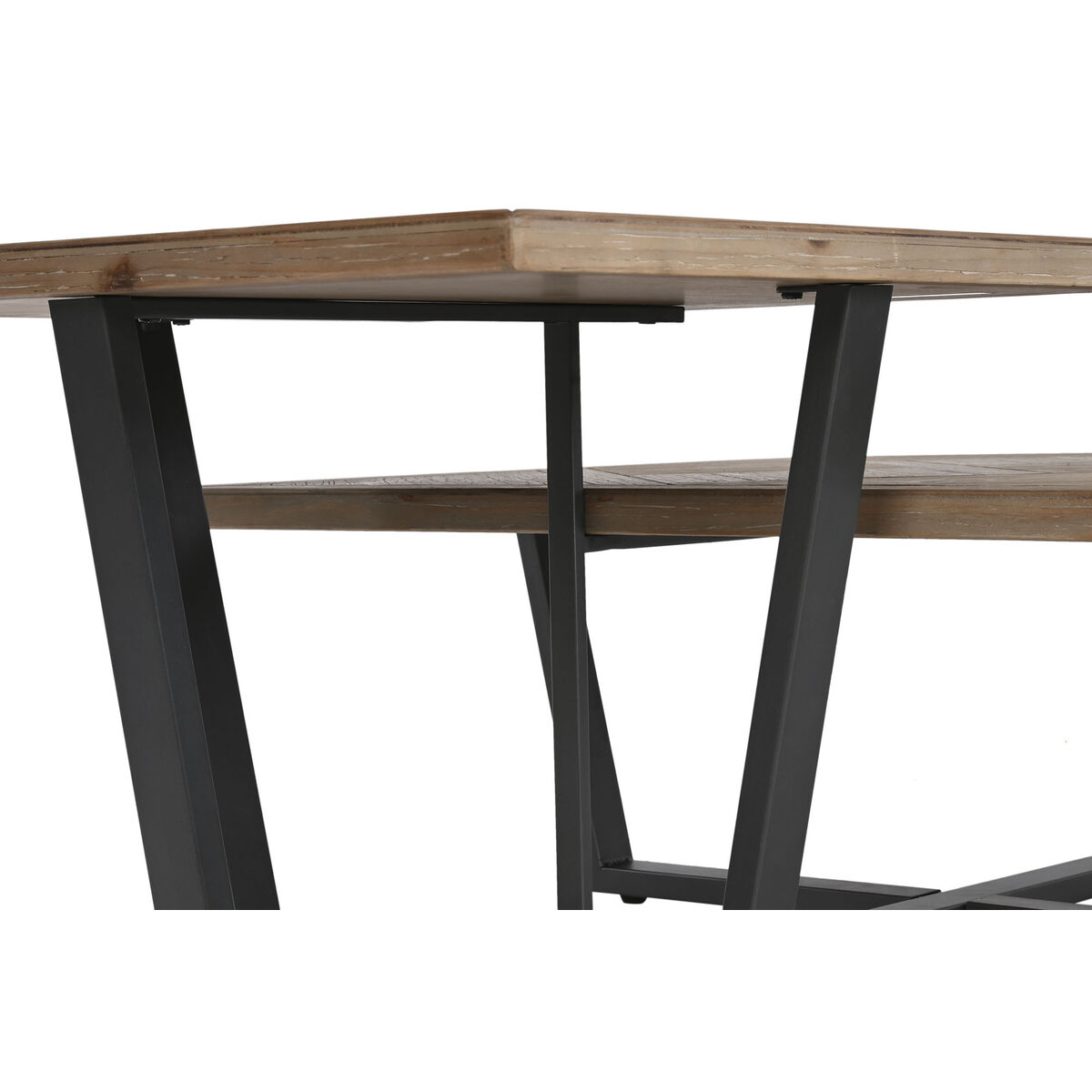 Tavolino da Caffè Home ESPRIT Nero Naturale Metallo Legno di abete 118 x 78 x 45 cm 5 S3056382_3