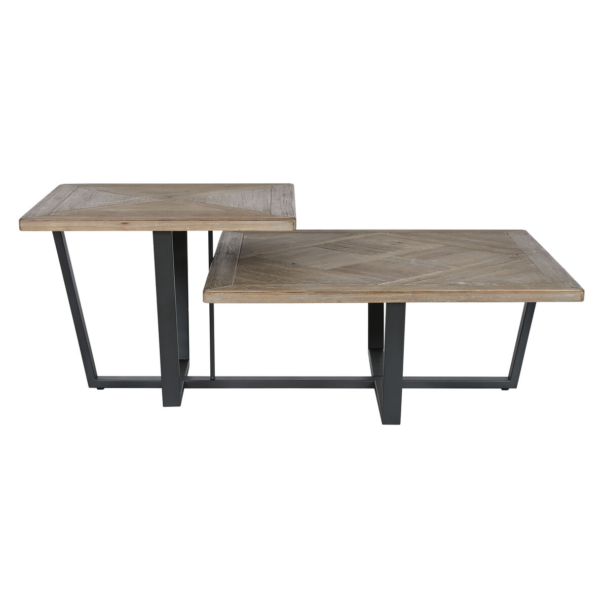 Tavolino da Caffè Home ESPRIT Nero Naturale Metallo Legno di abete 118 x 78 x 45 cm 7 S3056382_5