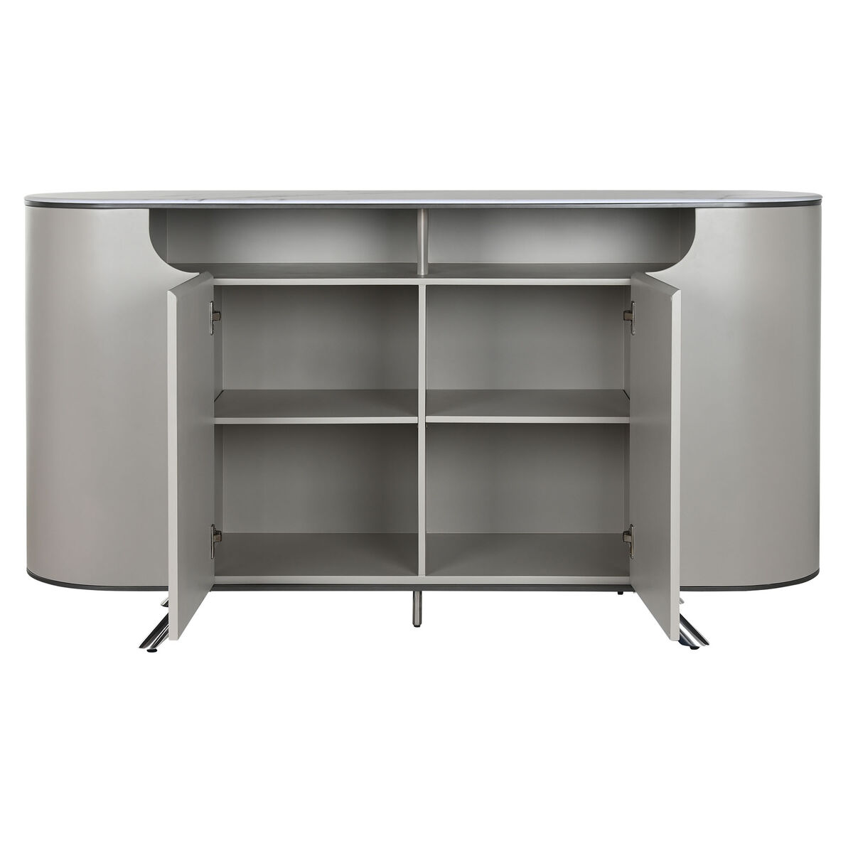 Credenza Home ESPRIT Bianco Beige Marmo Acciaio 150 x 40 x 86 cm 4 S3058762_2