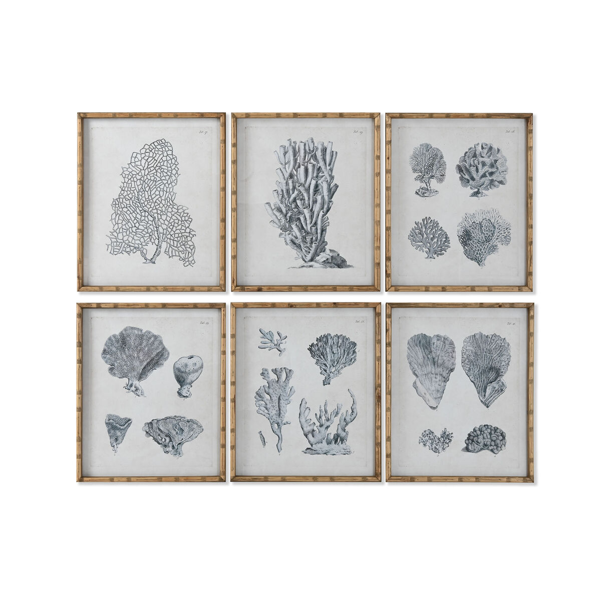 Quadro Home ESPRIT Grigio Mediterraneo 50 x 3 x 60 cm (6 Unità) 2 S3059852_0